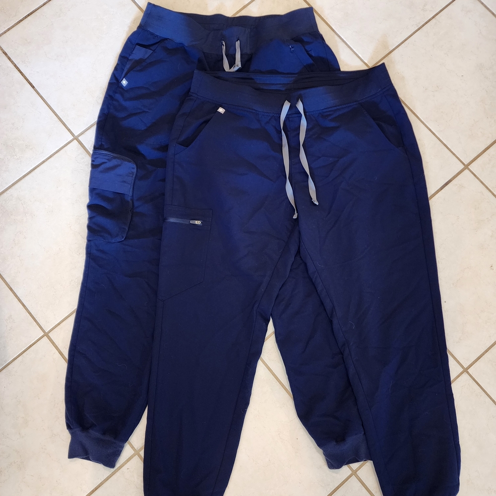 Figs Technical Collection Scrub Pants in Navy Blue, Bundle